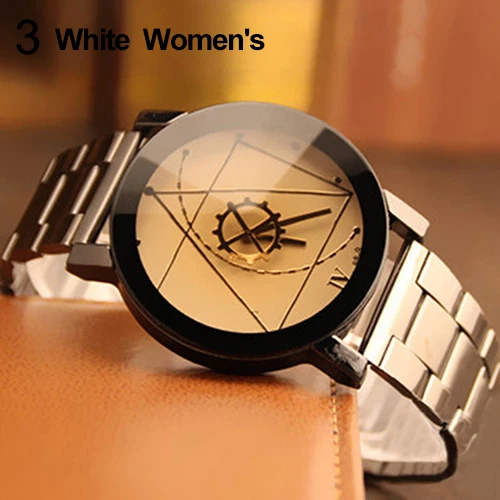 

Men's Women's Lover Compass Hands Stainless Steel Band Analog Quartz Wrist Watch