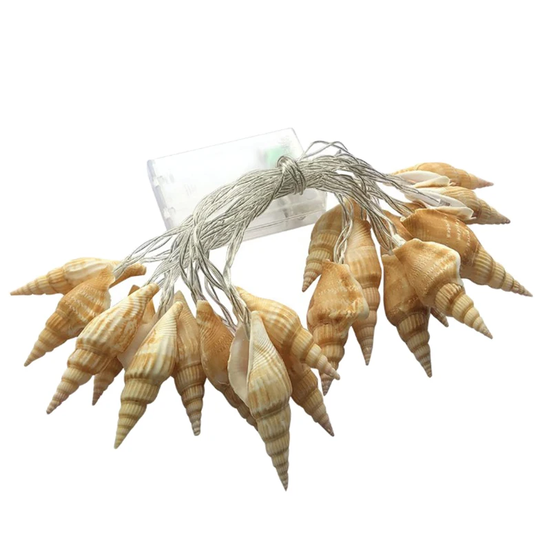 Светодиодный светильник в средиземноморском стиле натуральный морской раковины