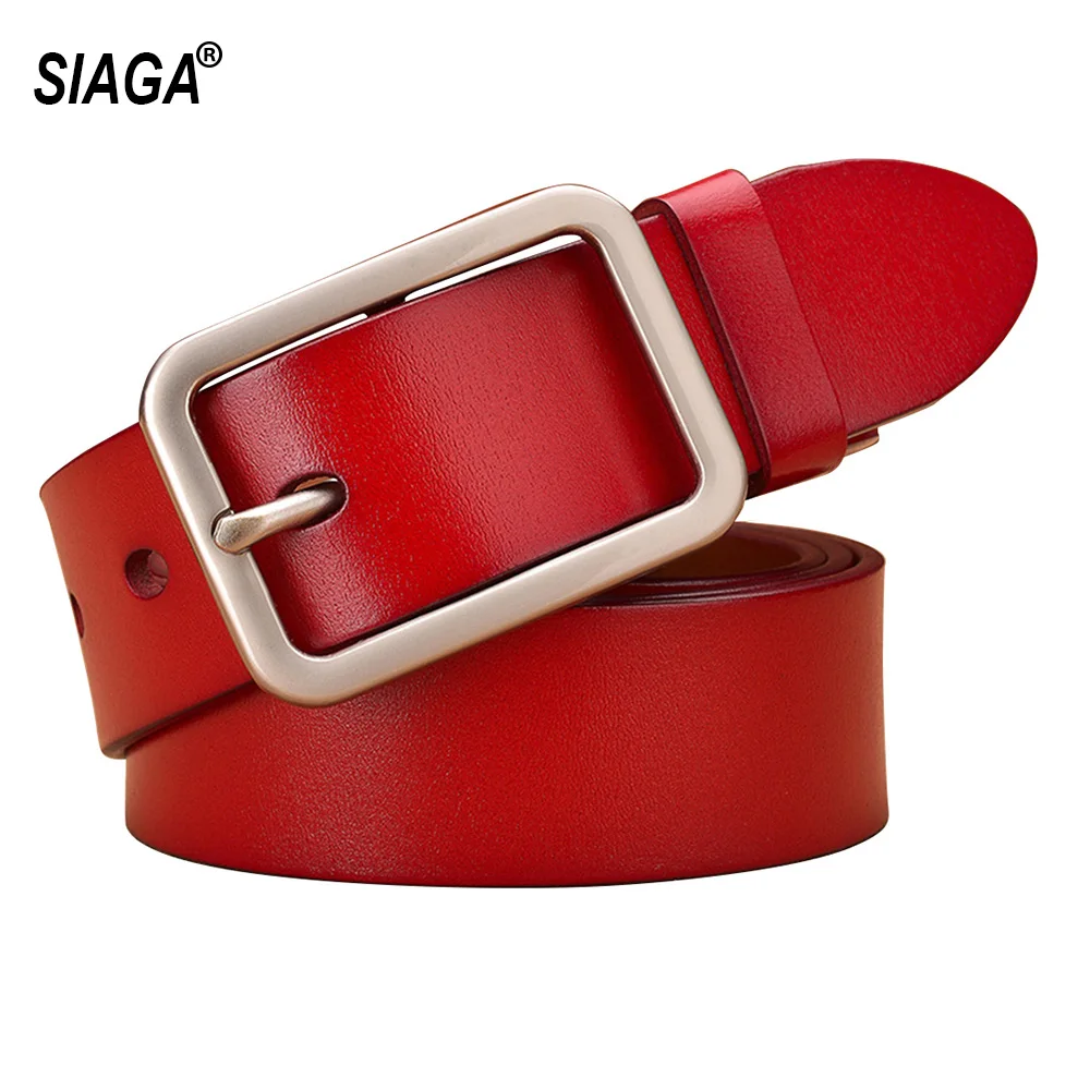 Женский Универсальный Ретро ремень из натуральной коровьей кожи простой