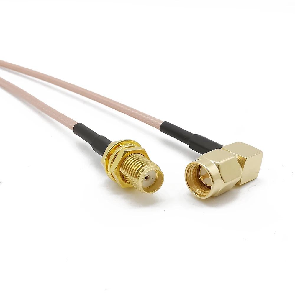 Мужской коаксиальный разъем SMA под прямым углом к гнезду RF Коаксиальная сборка