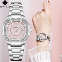 womens watches new wwoor luxury brands women watch fashion rhinestone stainless steel quartz ladies wrist watches reloj mujer