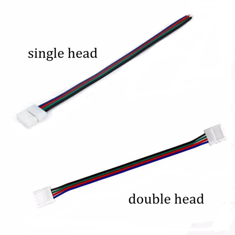 10 шт. мм 4 Pin RGB Разъем для SMD 5050 светодиодные полосы света клип Solderless PCB плата с