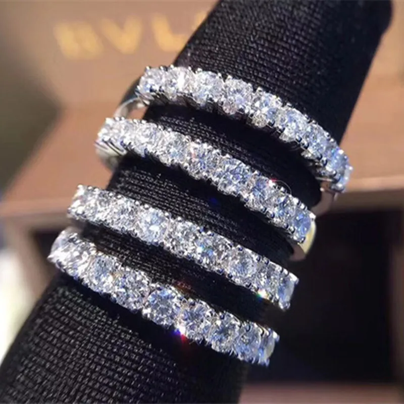 CC кольца для женщин S925 серебро простой кубический цирконий свадебное обещание