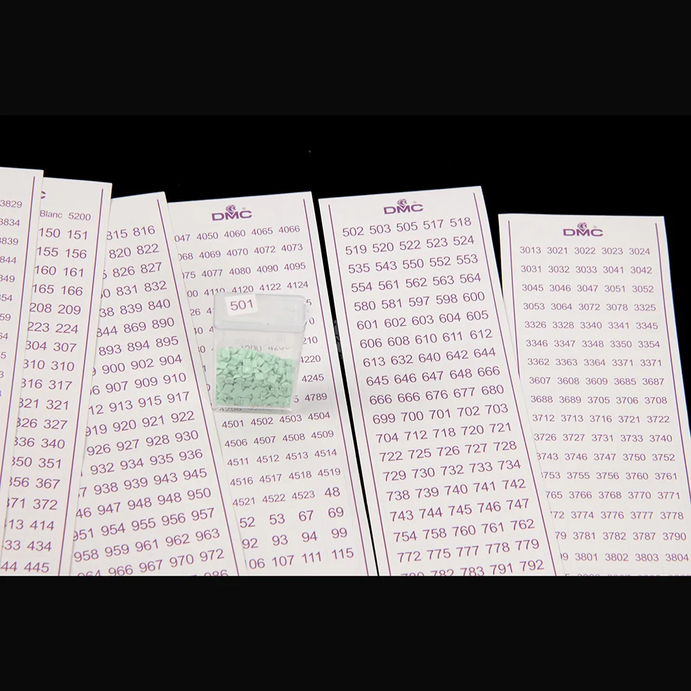 

Diamond Storage Label Stickers Diamond Painting Accessory Embroidery Tools Storage Box /Bottle 447 DMC Number Label Sticker2pcs