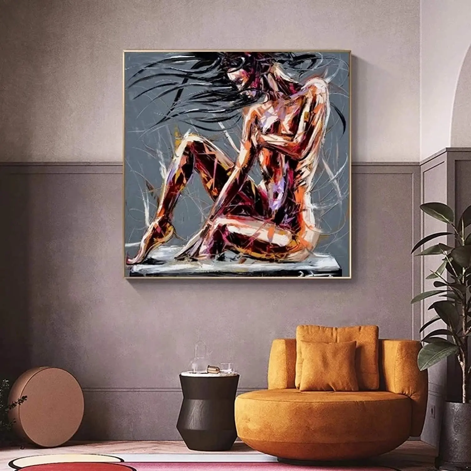 

Abstract Cool Girl Figure Picture Canvas Painting