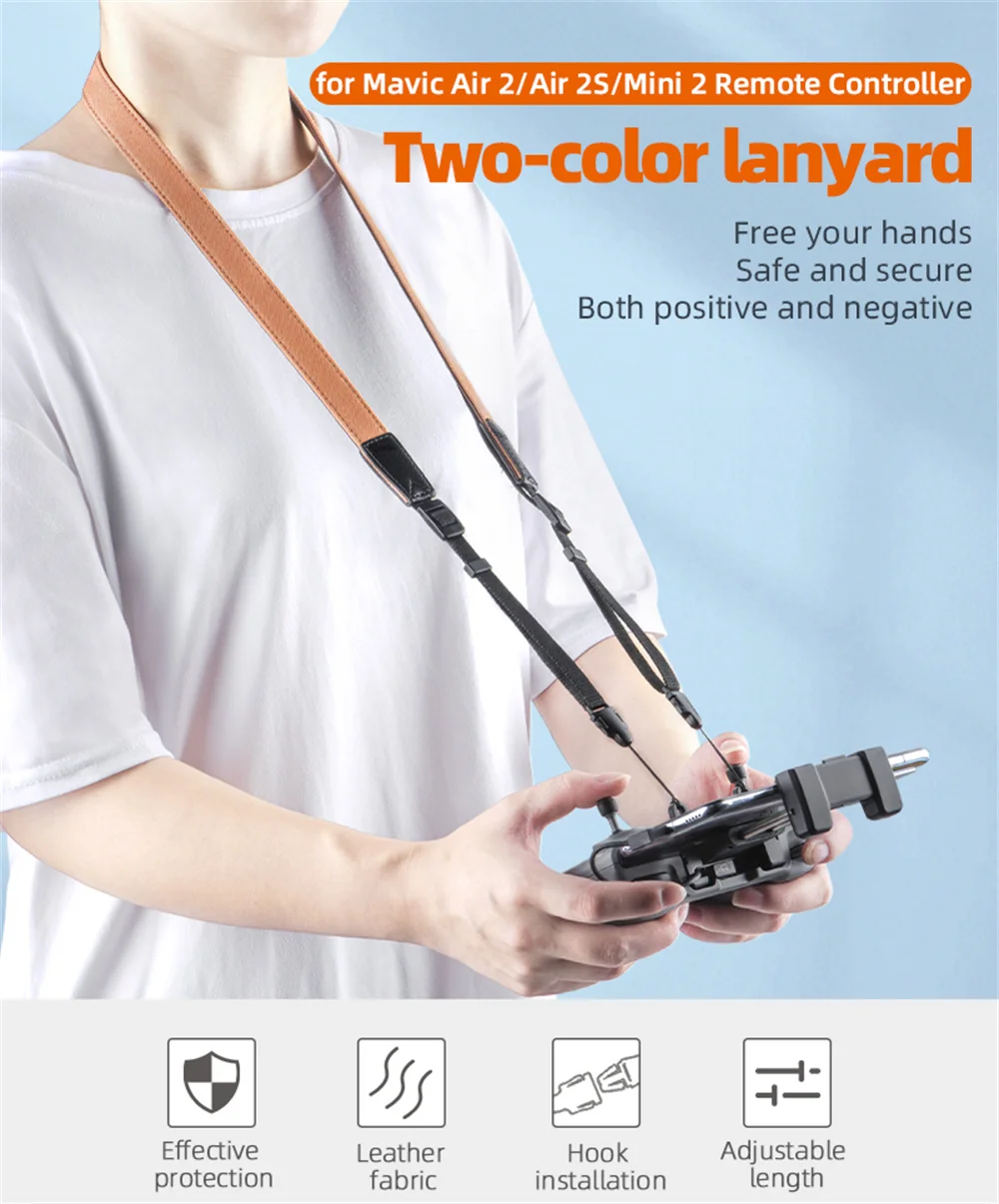 

Lanyard For Mavic 3/AIR 2/AIR 2S/Mini 2 Remote Controller Silicone Protective Sleeve With Fixed Clip Drone Accessories Black