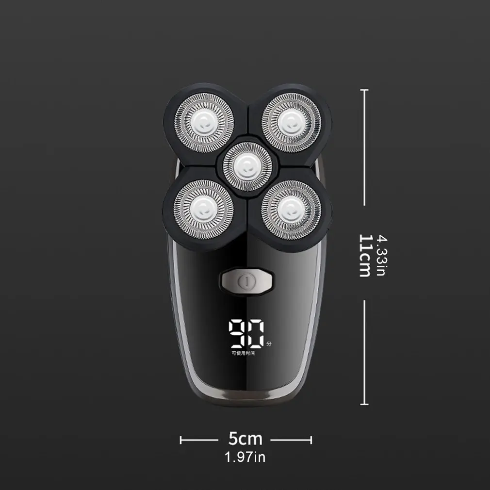 

new digital display electric beard razor hair trimmer 5 in 1 lithium razor multi-functional hair clipper