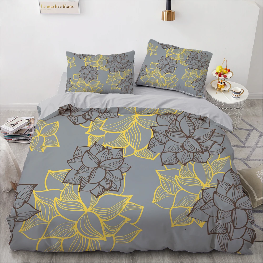 

Классический комплект постельного белья с 3D рисунком, стеганое одеяло, пододеяльник, двуспальный, двуспальный, одиночный, серый, богемный, д...