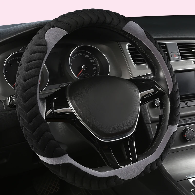 Чехол рулевого колеса автомобиля D shape 38 см для Citroen C3 XR C4 Sega C4L Elysee DS3 DS4 DS5 Audi TT Volkswagen