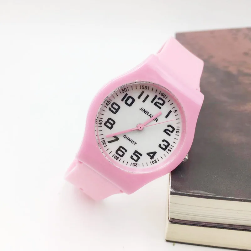 Часы наручные детские с желеобразным ремешком Модные Аналоговые Кварцевые