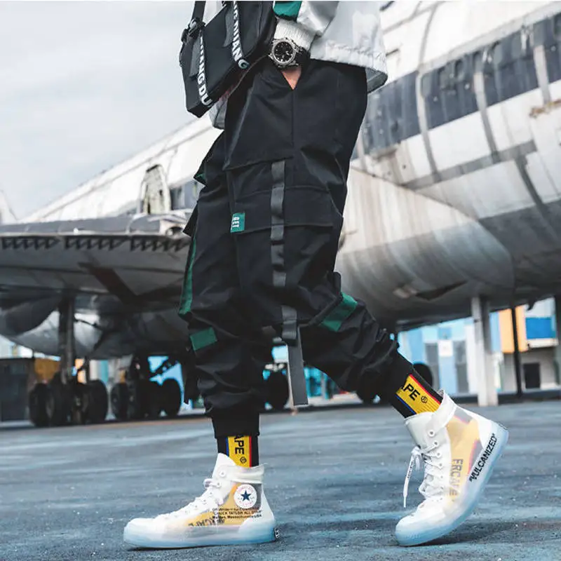 

Men Multi-pocket Harem Pant Men Streetwear Punk Hip Hop Casual Trousers Joggers Male Dancing Pant Males Fashion Jogger Pants