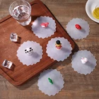 Симпатичная силиконовая крышка с мультяшным рисунком, термостойкая герметичная фотокрышка, пылезащитная присоска, крышка для чая, кофе