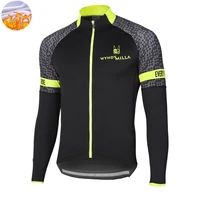winter thermal fleece cycling clothes men long sleeve jersey outdoor riding bike mtb clothing warm fleece top quality