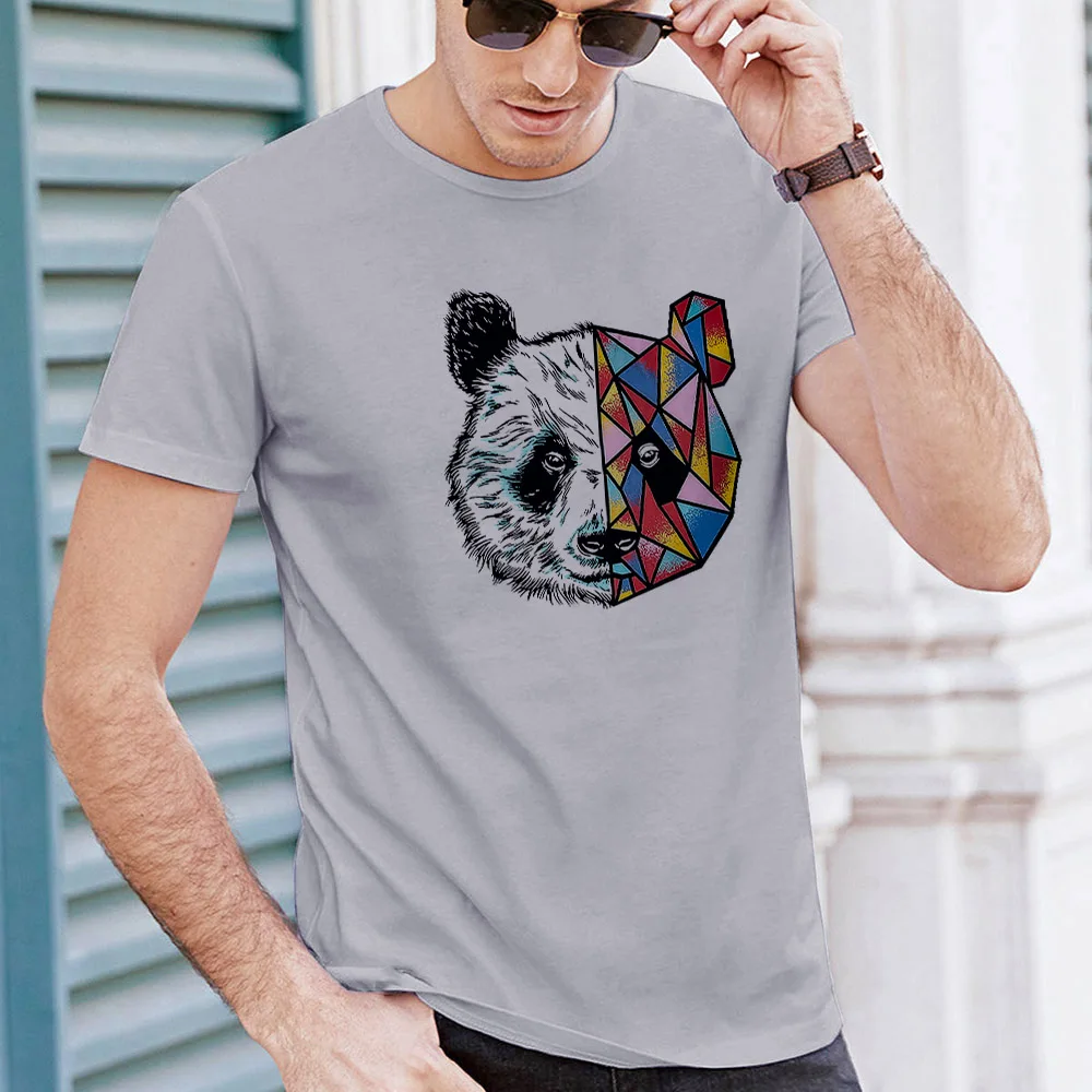 

Funny Panda Print Tshirts Male Short Sleeve O-neck Fashion Summer Cartoon Tees Harajuku Kawaii Graphic T Shirts Men Clothing