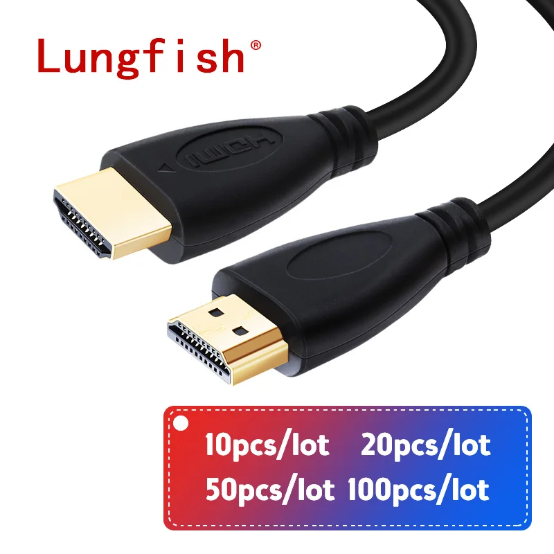 Оптовая продажа HDMI кабель 10 шт./лот 20 50 100 0 3 м 15 hdmi 1 4 1080P 3D позолоченный для HD TV XBOX PS3|Кабели HDMI| |