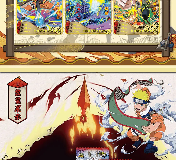 Cartas Narutoed Fetters Fire Otsuki Kaguya Uzumaki, juego de colecci&oacute;n de cartas para ni&ntilde;os, Six Immortals Sasuke KakashiSSR TR, regalo para ni&ntilde;os-3