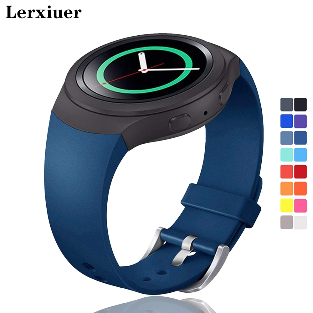Ремешок спортивный Lerxiuer для Samsung Galaxy Gear S2 band R720 R730 силиконовый браслет смарт