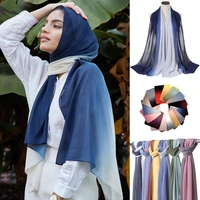 18070cm gradient bubble muslim chiffon hijab scarf women fashion islamic arab shawl wrap head scarves ready to wear headscarf