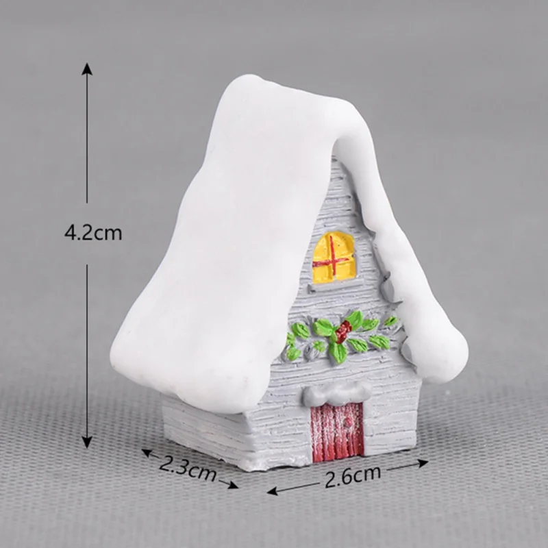 

Snow House Christmas Decoration European Style House Candy Color Unique Resin Craft 2020