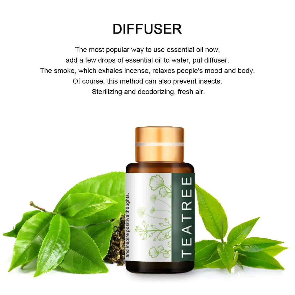 Pure Organic Tree Tea Essential Oils Moisturizing Massage Oil Control Fade Acne Scar Removal Cystic Treatment Blackhead Pore | Красота и