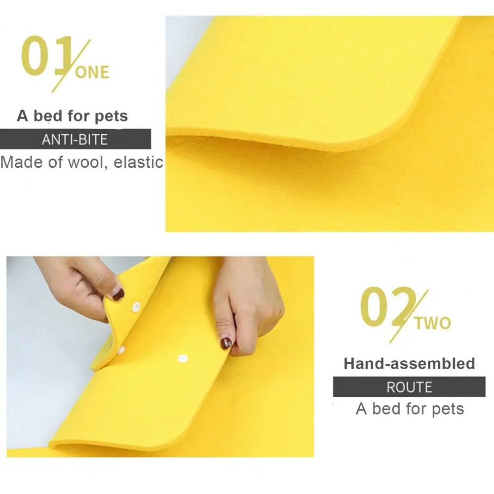 

Pet Cave Scratch Resistant Detachable Washable Felt Cat Nest Bed for Kitten