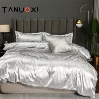 23pcs luxury court jacquard series duvet cover set pillowcases double queen king size ice silk cool bedding set no bed sheet