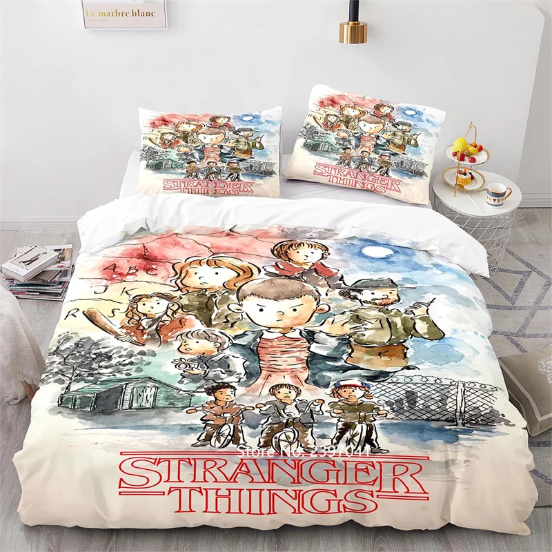 

Комплект постельного белья с 3D-принтом из фильма «очень странные дела»