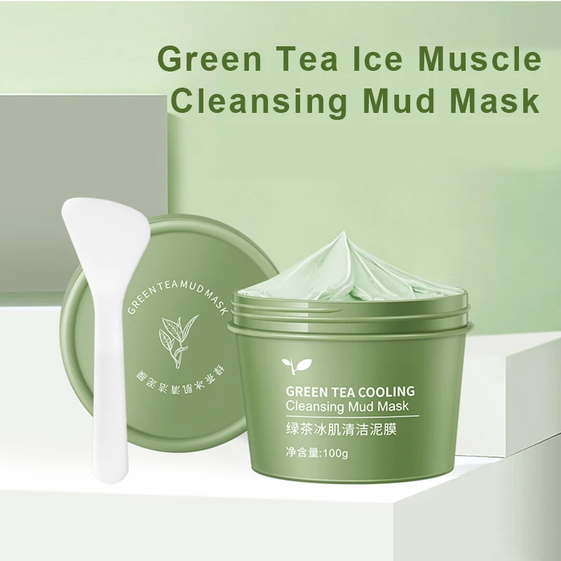 

Увлажняющая увлажняющая Антивозрастная маска для лица с зеленым чаем для удаления черных точек и глубокого очищения пор TSLM1