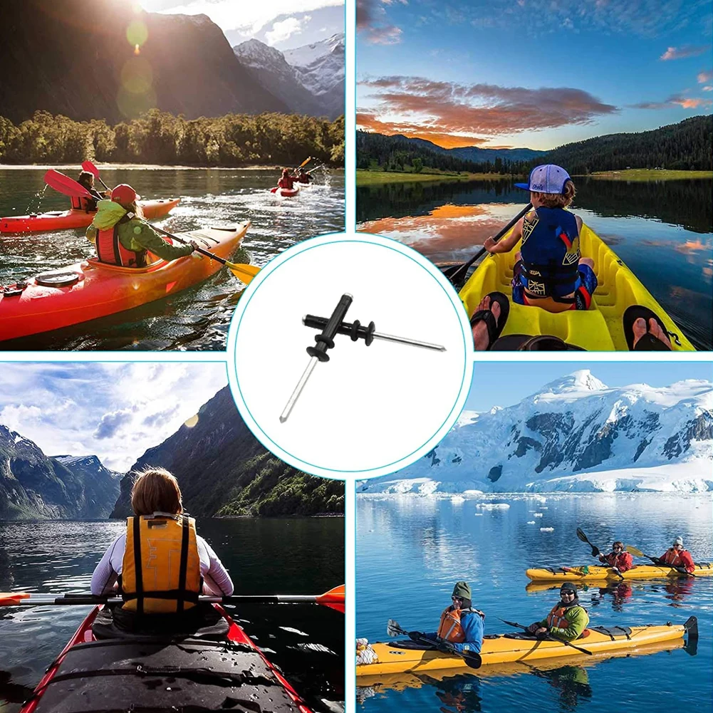 

Kayak Rivets Long Grip Rivets Deep Water Tri Fold Mounting Rivet Aluminum For Installing Kayak Canoe Boat 20PCS Kayak Rivets