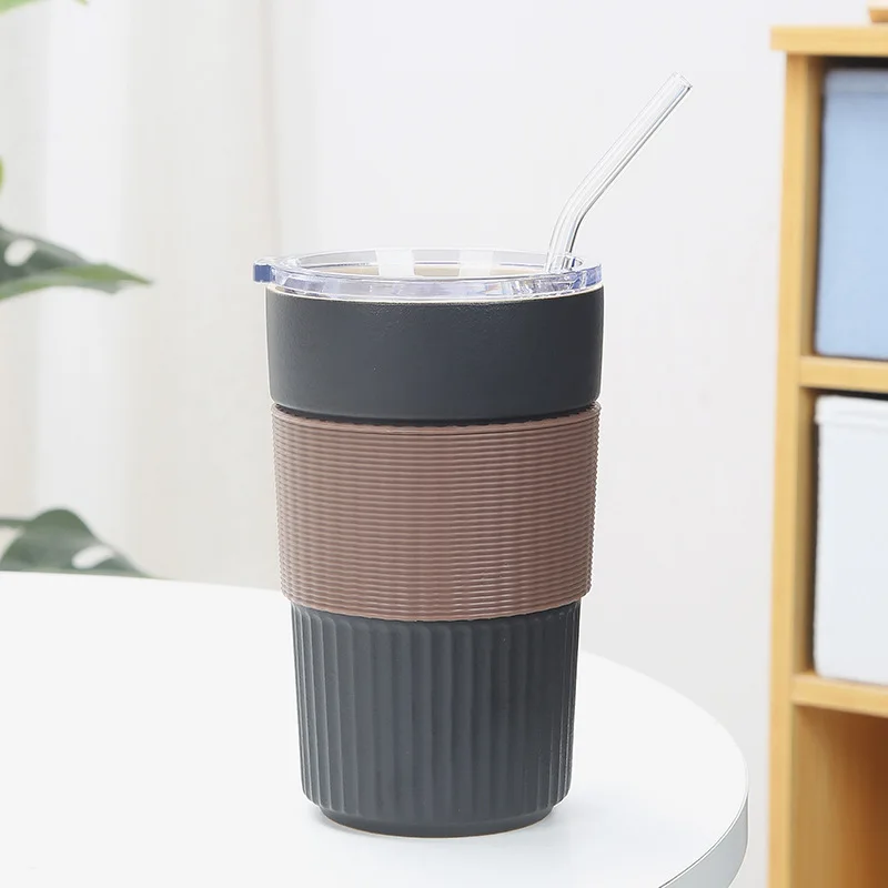 

Modern Simple Fashionable Large Capacity Coffee Mugs Personalized Creative Car Water Cups With Lid And Straw Christmas Gifts