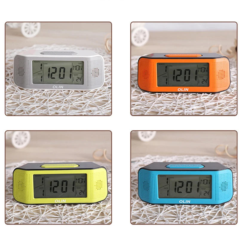 Новый Mute Walk lcd цифровой будильник звук сенсорное управление функция повтора