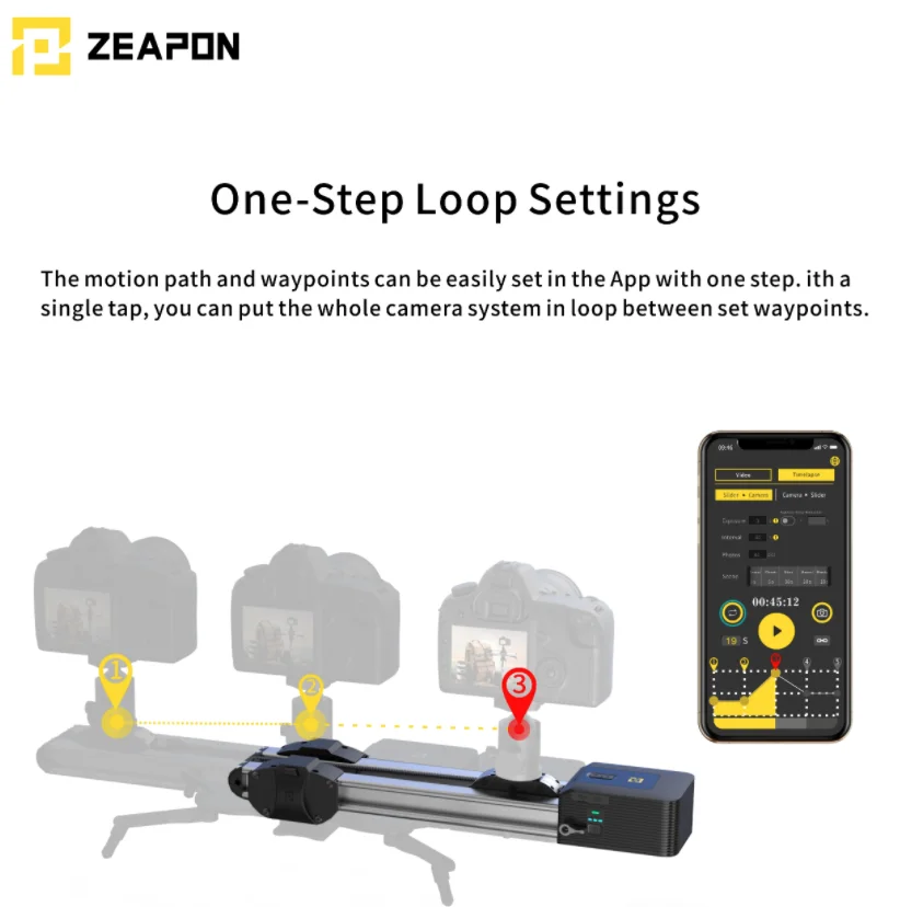 В наличии ZEAPON Micro 2 Slider mini portable ultra silent motor механизированная камера Video с двойным