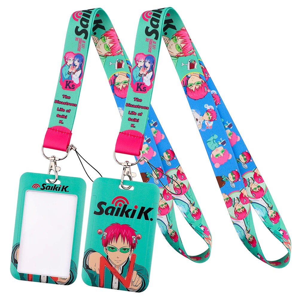 

Anime Saiki Kusuo Lanyard For Keys Chain ID Credit Card Cover Pass Mobile Phone Charm Neck Straps Badge Holder Key Accessories