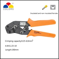 ratchet crimping plier european style sn 06wf awg23 10 hand tools special pipe clamp insulated and non insulated ferrules