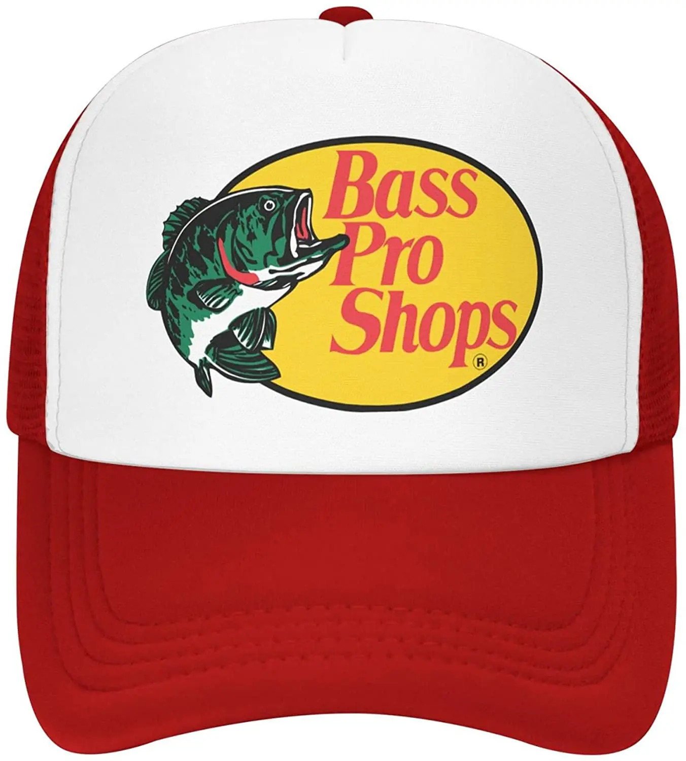 

BassproShops Trucker hat mesh Cap one Size fits All Snapback Closure Great for Hunting, Fishing, Travel, Mountaineering