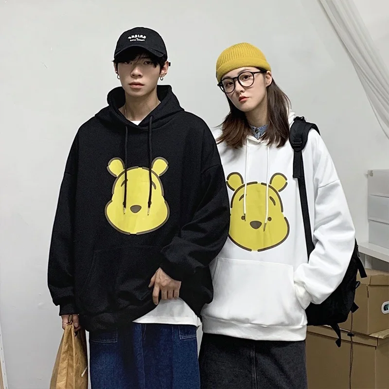 

2021 Spring and Autumn New Korean Loose Sweater Pullover Men and Women Look Thin Bf Boyfriend Style Ulzzang Tide Hooded Sweater