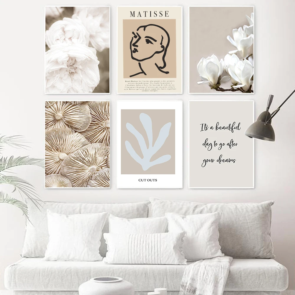 

Flower Scenery Picture Wall Art Canvas Painting Modern Nordic Abstract Minimalist Figure Posters and Prints for Home Art Decor