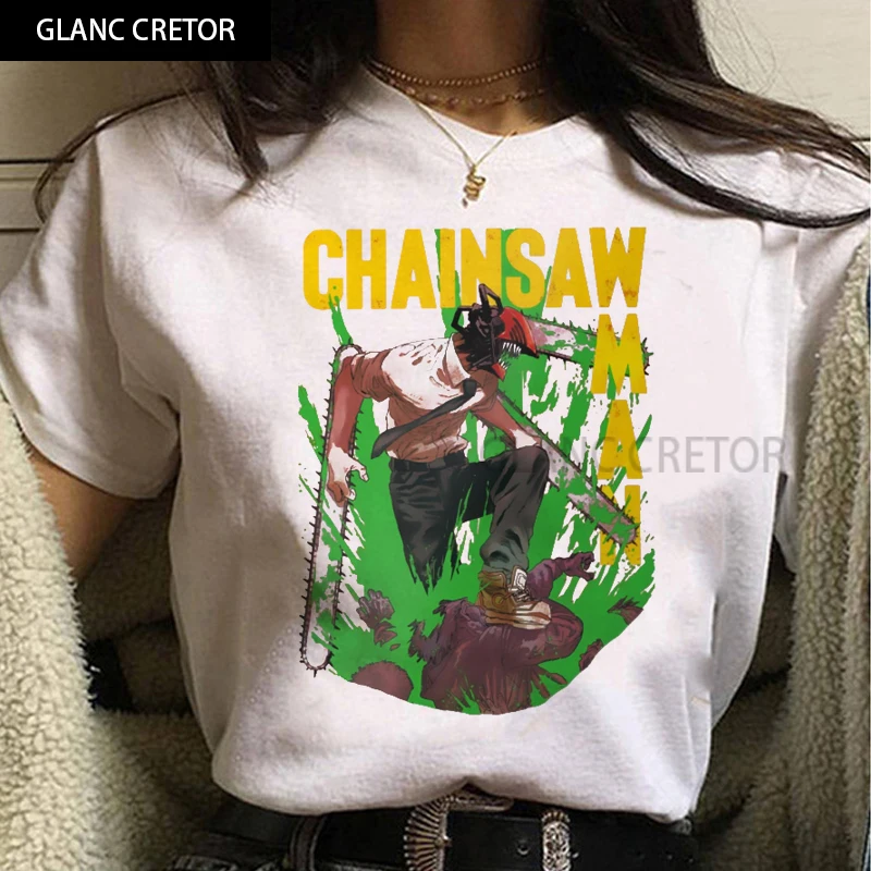 

Hot Japanese Anime T Shirt Men Chainsaw Man Manga Graphic Tees Funny Cartoon Pochita Makima T-shirt Unisex Tops Tshirt Male