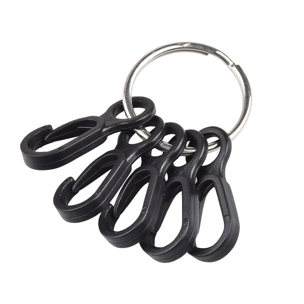 

10 Pcs Mini Spring Backpack Clasps Climbing Carabiners Keychain Buckle Clips Paracord Snap Hook Outdoor Survival Tools Equipment