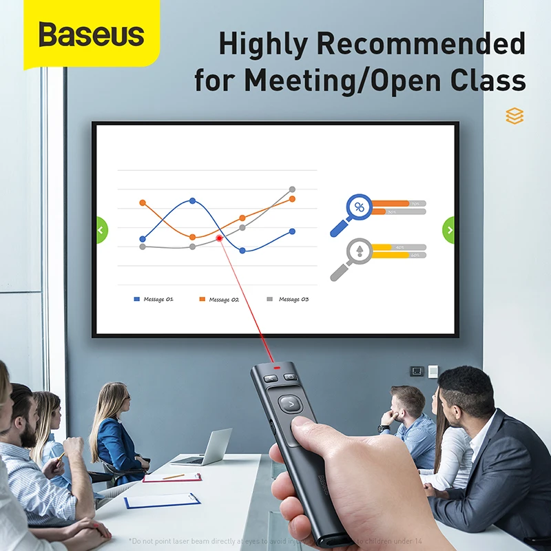 Baseus Беспроводная лазерная указка 2 4 ГГц тип-c пульт дистанционного управления PPT