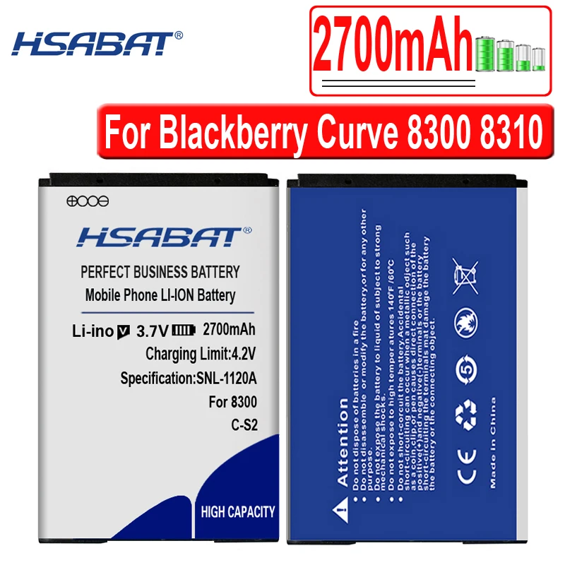 HSABAT C-S2 аккумулятор 2700 мАч для Blackberry Curve 8300 8310 8320 8330 8520 8530 8700 8703e | Мобильные телефоны