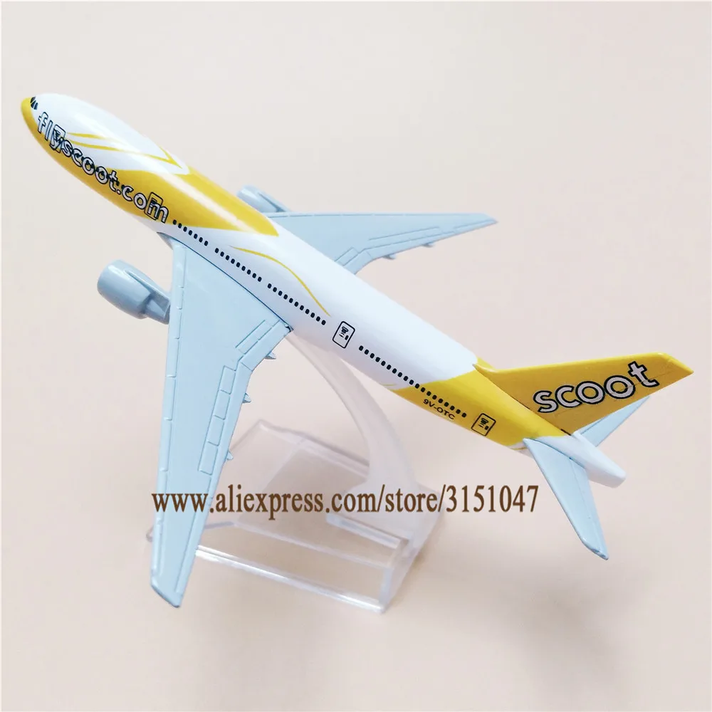 Воздушный Сингапур flyscoot авиалинии Боинг 777 B777 дыхательные пути модель самолета