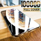 Изогнутое полноэкранное защитное стекло 10000D для iPhone 12 11 Pro X XR XS Max, закаленное защитное стекло для iPhone 7 8 6S Plus