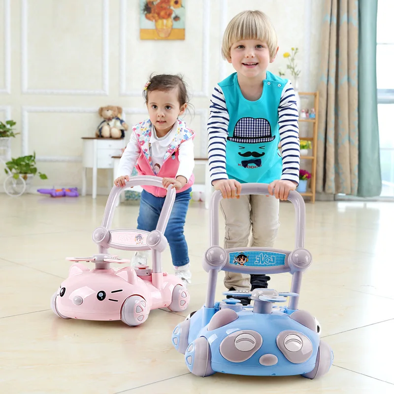 Artfunning Adjustable speed baby walker with music 6-18 months anti-rollover mute stroller Children's trolley | Мать и ребенок