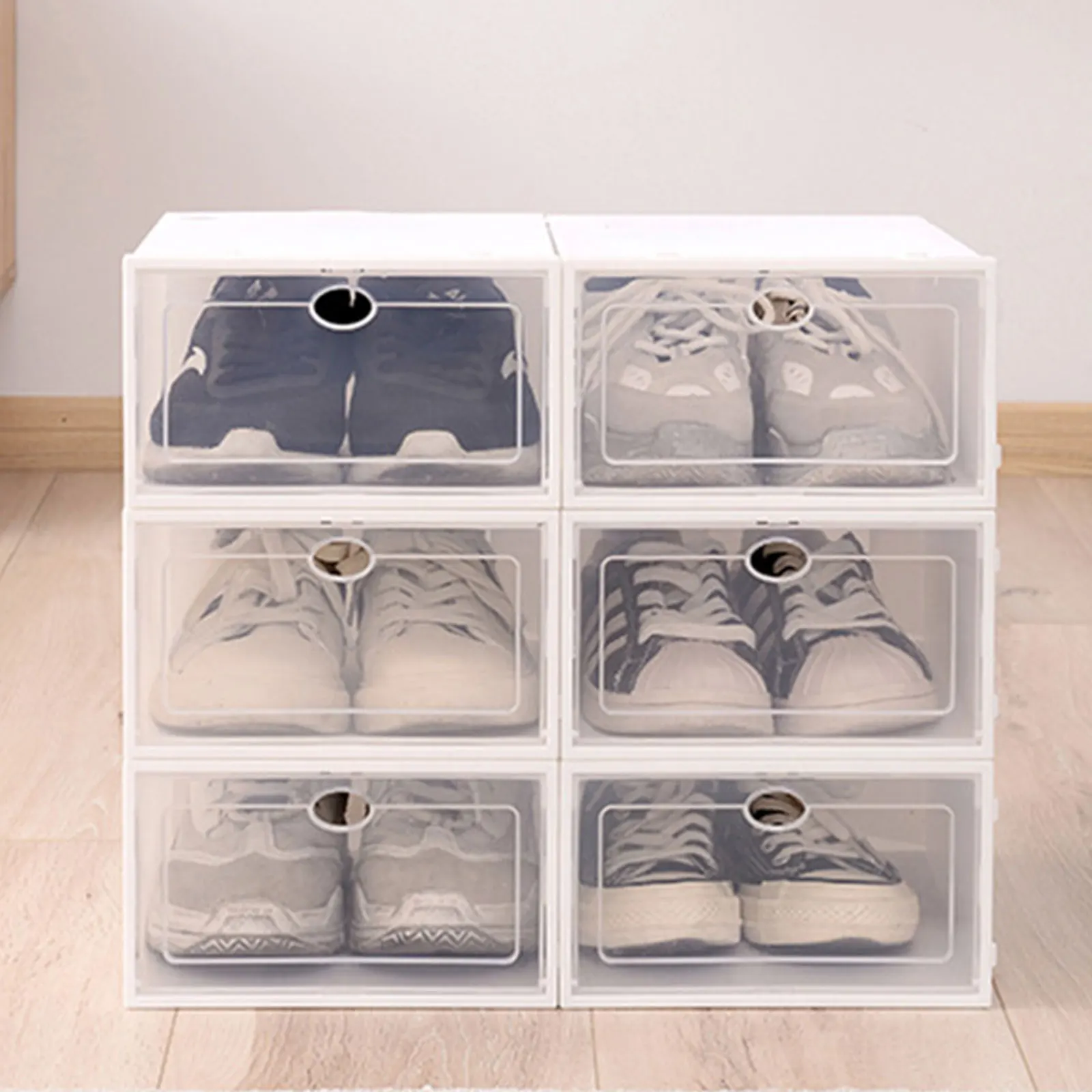 

6 шт., пластиковые коробки для обуви