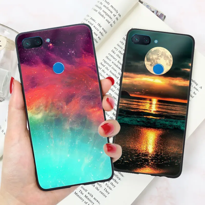 Черный чехол для Xiaomi mi 8 Lite A3 A2 Lite mi 9 SE 9T Pro Чехол-бампер Яркий глянцевый чехол из поликарбоната+ ТПУ