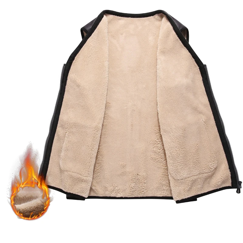 Жилет DIMUSI Мужской флисовый Повседневная теплая куртка без рукавов модная