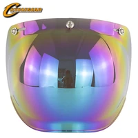 motorcycle helmet retro helmet bubble lens three button helmet windproof anti glare lens with bracket protective lens