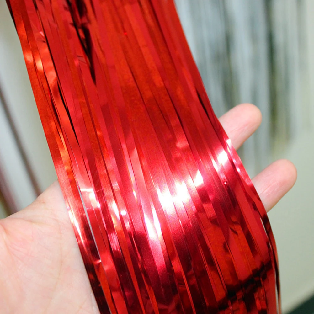 2 м фольга бахрома занавеска мишура двери окна занавес металлические декорации