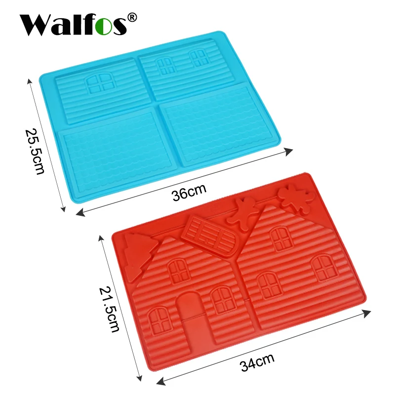 

2PCS Silicone 3D Gingerbread and Chocolate House Mold For Christmas Tree Decorating Lovely Couple Cookie Cake Bakeware Mould